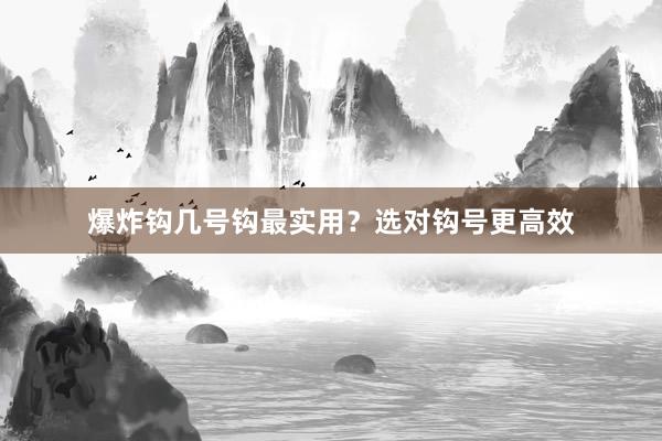 爆炸钩几号钩最实用？选对钩号更高效