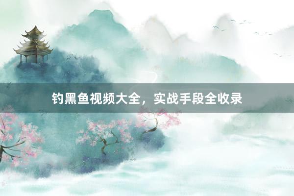 钓黑鱼视频大全，实战手段全收录